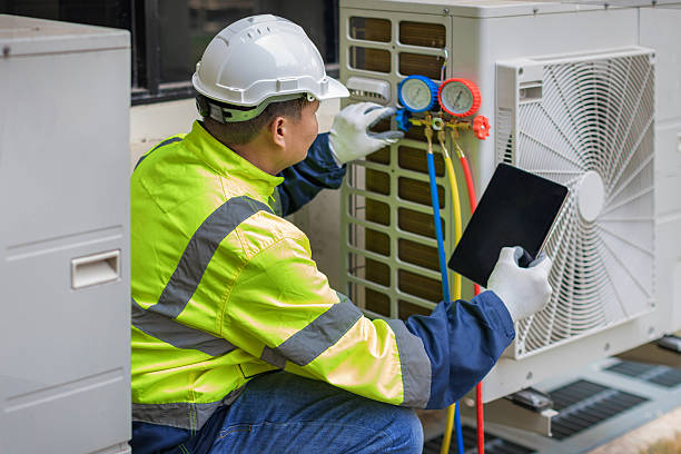 Professional Hvac Installation technician working in Old Orchard Beach, ME